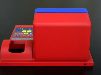 Talking Computer for Kids Learning Low-poly 3D model