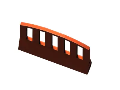 PLASTIC ROAD SAFETY BARRICADES Low-poly 3D model
