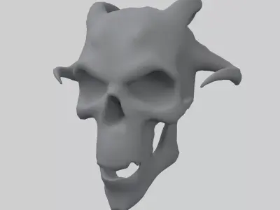 Demon Skull v1 002 Low-poly 3D model