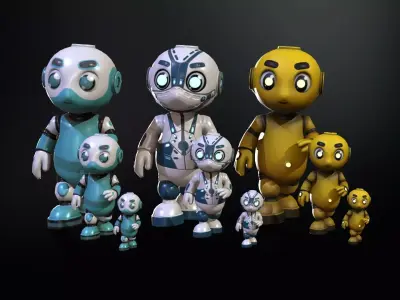 Minirobotic6 Low-poly 3D model