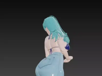 Stylish Blue Look 3D print model