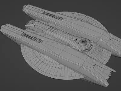 Star Trek Magee-Class Starship Low-poly 3D model