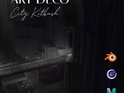 Art Deco City Kitbash - 3D model 3D model