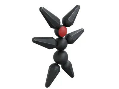 Megabot pokemon figure with eyes Low-poly 3D model