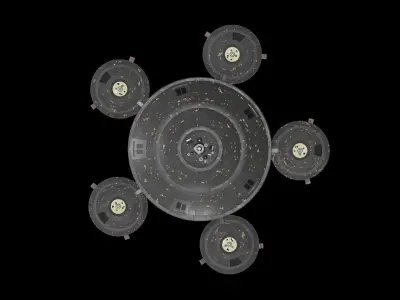 Star Trek Sol Station Probert Station Earth Spacedock Low-poly 3D model