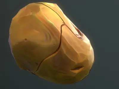 Gold Nugget Low-poly 3D model