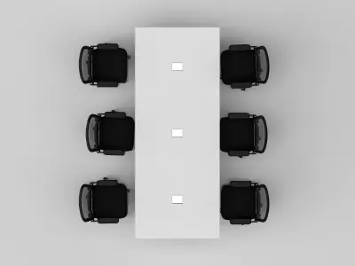 Conference Meeting Room Furniture 03 3D model