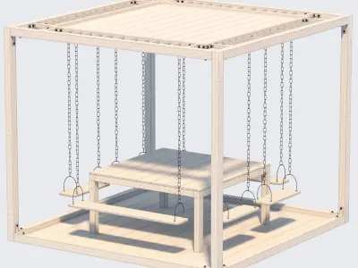 Swing Table Set 2 3D model