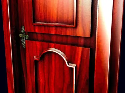 the door wooden 3D model purchase