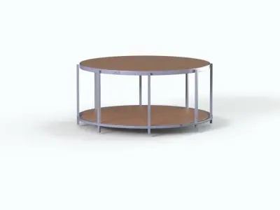 Table Wood Round Free 3D model