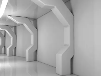 Sci Fi Tunnel 3D model 22
