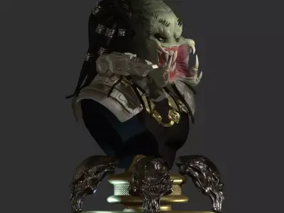 Predator Warrior Bust  3D print model
