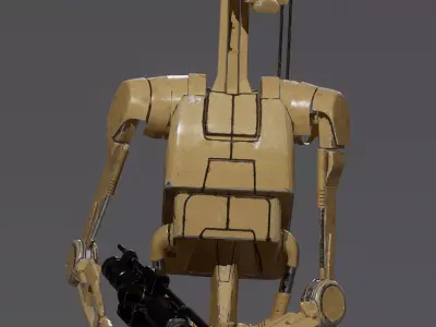 B1 Battle Droid 3D model Low-poly 3D model