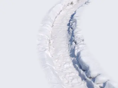 Ultra realistic Snow trail  Hq Scan 3D model
