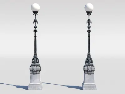 Street lamp Low-poly 3D model