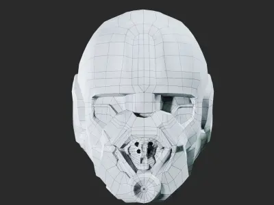 SciFi Helmet ver1 Low-poly 3D model
