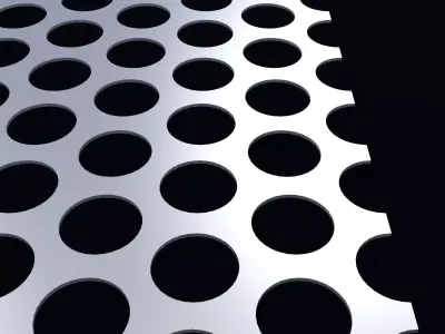 Perforated panel with 51 percent opening 25O102 3D model