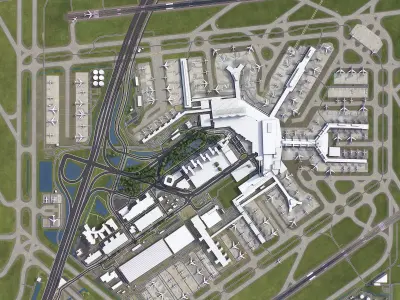 Amsterdam - Schiphol Airport - AMS Low-poly 3D model