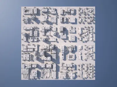 Karton City 2 Low-poly 3D model
