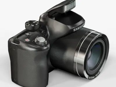 Samsung WB2100 Cobalt Black bridge digital camera Low-poly 3D model