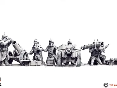 Valour Korps - Heavy Weapon Teams Set 2 3D print model