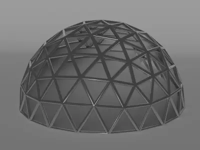 Geodesic Dome Low-poly 3D model