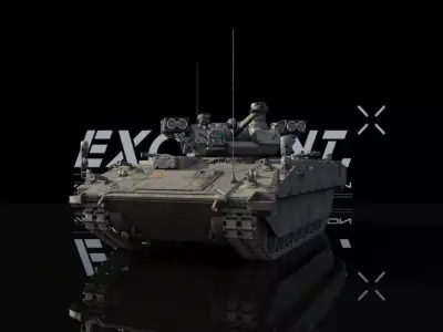 BTR machine Low-poly 3D model