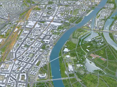 Magdeburg Germany Low-poly 3D model