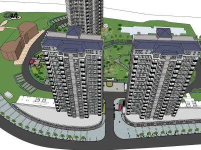modern building exterior  3D model