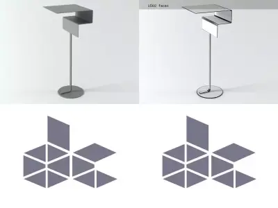 Mono C logo design for floor lamp 3D model