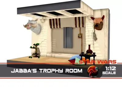 Jabbas Trophy Room Large 1-12 scale Blackseries 3D print model