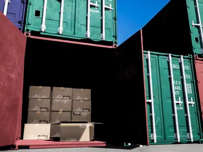 Container 3D lowpolly Low-poly 3D model