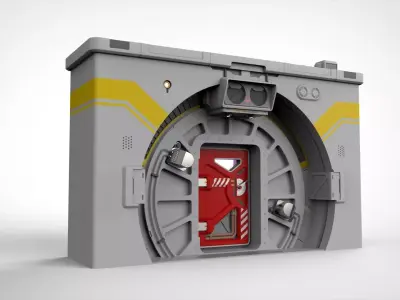 sci fi door 7 3D model