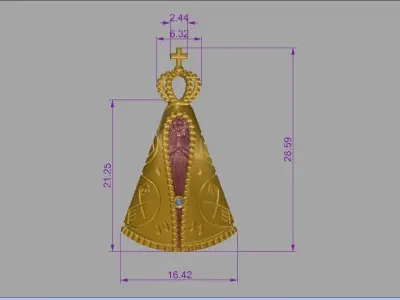 NOSSA SENHORA OUR LADY APARECIDA 3D print model 3D print model