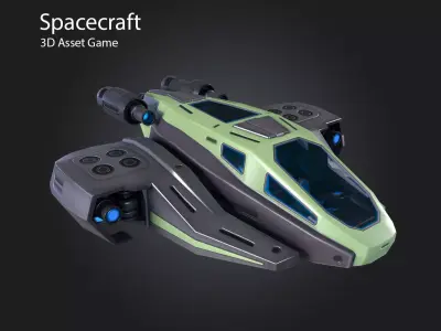 Spacecraft Low-poly 3D model
