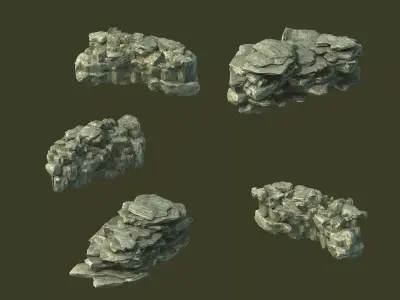 Mountain - Cliff - Stone 11 3D model