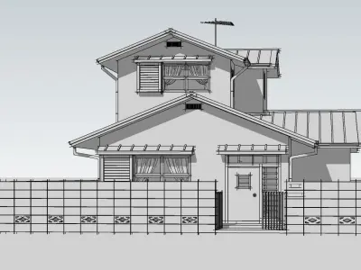 DOLAEMON Nobita House 3D-Scene 3D model 3D model
