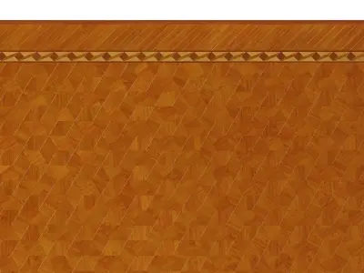 Floor wooden cutting board with embossed pattern 3D model