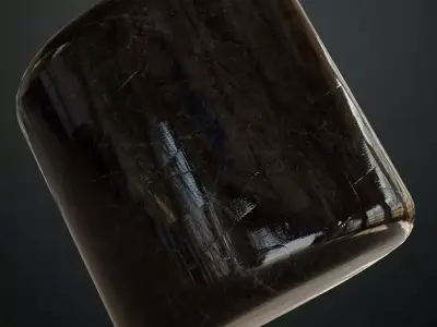 Luxury High-Gloss Mirror Black Marble PBR Seamless Texture