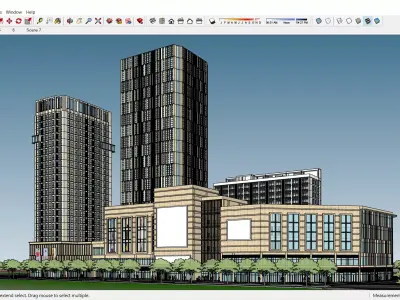 Sketchup Shopping Center H4 3D model