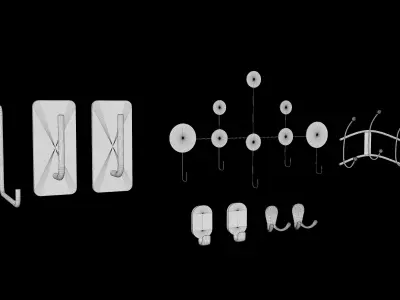 Hook Pack - 58 Model Variation - Tiling Textures Low-poly 3D model
