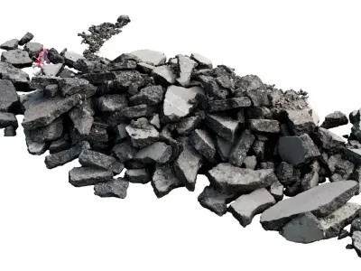 Asphalt rubble RAW Scan 3D model
