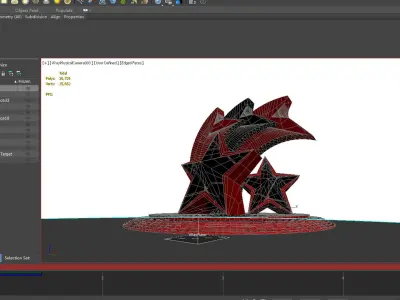statue sculptures bronze street urban city metal sculpture 3D model 4