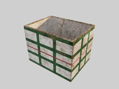 Hong Kong Street Styrofoam Green Box 3D model