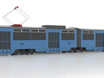 Tatra KT8D5SU Low Low-poly 3D model