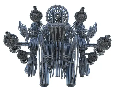 Robot Cyborg Game Character SciFi 3D model