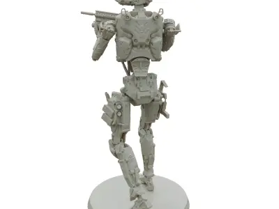 Zr Mk II Tactical Robot STL 3D Printable SciFi Model 3D print model
