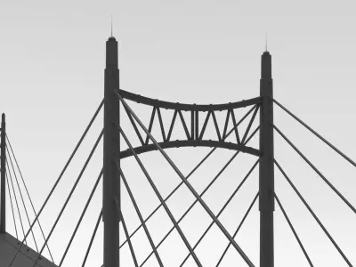Bridge suspension 3D model