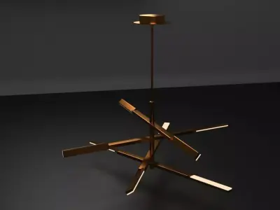 A bright chandelier Low-poly 3D model