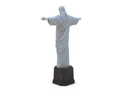 Christ the Redeemer Statue Low-poly 3D model